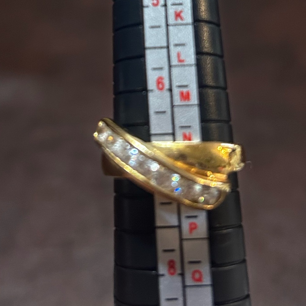VINTAGE SIGNED STERLING SILVER VERMEIL SZ 7 RING!